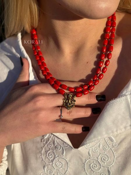 Necklace "Independent" made of natural stones 2018 photo