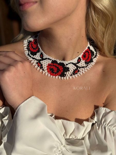 Silyanka "Magic Roses" white with red 1177 photo