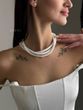 Triple white harness with magnetic closure 377 photo