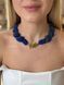 Necklace "Shine" blue-black 2131-4 photo 4