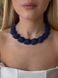 Necklace "Shine" blue-black 2131-4 photo 3