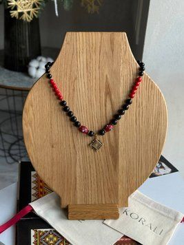 Necklace "Bloom" made of natural stones 2055 photo