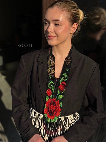 Necklace "Rose Blossom" black 2217 photo