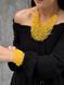 A set of an airy yellow necklace and a bracelet 206-5 photo 1