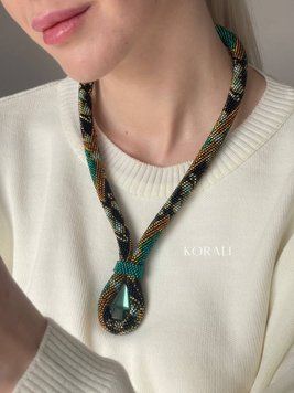 Necklace "Marevo" with emerald stone 890 photo