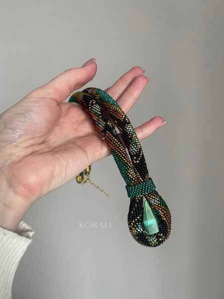 Necklace "Marevo" with emerald stone 890 photo