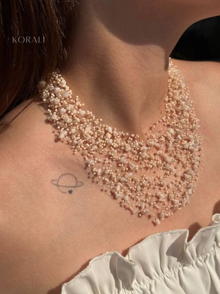 Airy necklace "Shine" in pastel colors 855 photo