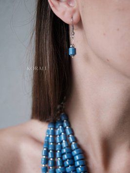 "Echo of the Soul" blue earrings 2518 photo