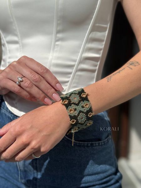 Set "Lily of the Valley" crisis, bracelet and earrings 777 photo