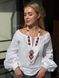 Гердан білий з червоним візерунком "Квітослава" 2375 фото 2