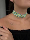 Yellow-blue choker 349 photo