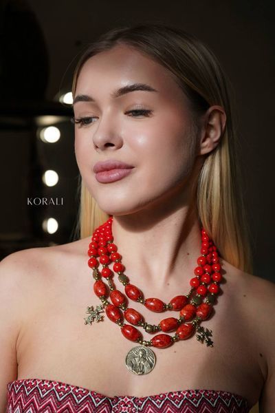 Намисто "Обійми душі" з натурального каміння 2312 фото