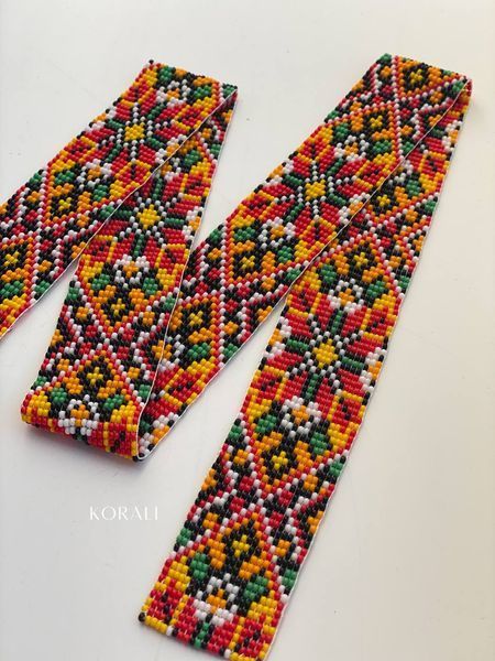 Beaded belt "Color" multi-colored 343-3 photo