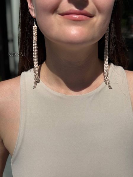 Set of earrings "Ornament of Being" and an airy necklace 892 photo