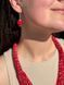 Set of red "Constellation" necklace and earrings 659 photo 3