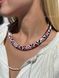 Necklace-harness "Kvitano" red with white 1032 photo 1
