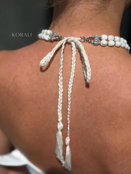 Necklace "Light of the Soul" silver color (short) 2377 photo
