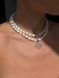 Necklace "Light of the Soul" silver color (short) 2377 photo 3