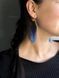 The earrings are black with a splash of blue 496 photo 1