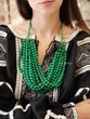 "Rowan" Green Wooden Necklace 2565 photo