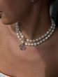 Necklace "Light of the Soul" silver color (short) 2377 photo