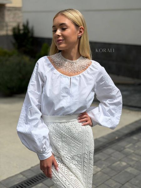 White silk dress "Lace dreams" 2378 photo