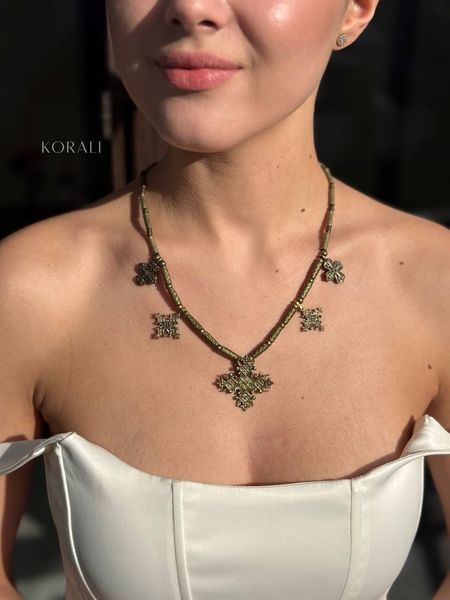 copy_Brass necklace "Worldview" 935 photo