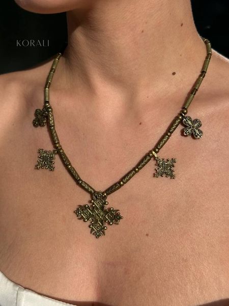 copy_Brass necklace "Worldview" 935 photo