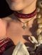 Set "Starry Silence" earrings, pendant and ribbon necklace 2034-4 photo 2
