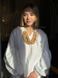 Wooden necklace "Rhobe" beige color 1096 photo 2