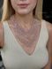 Set of necklace "Air" and bracelet in cappuccino color 1034 photo 3