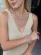 Set of necklace "Air" and bracelet in cappuccino color 1034 photo 1