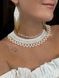 A set of white and gold bracelets, a chain with pearls and earrings 170 photo 3