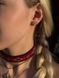 Set "Starry Silence" earrings, pendant and ribbon necklace 2034-4 photo 3