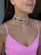 Choker with flowers on a white background 351 photo