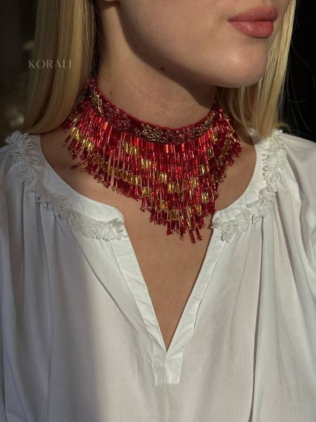 Borshchiv tongue "Zhorzhyna" burgundy-gold 1088-2 photo