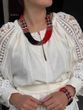Set "Wind Dance" ethnic red-black necklace and bracelet 628 photo