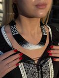Ethnic necklace black and gray 142 photo