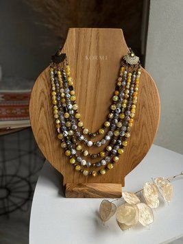 Necklace "Autumn Sun" made of natural stones 1098 photo