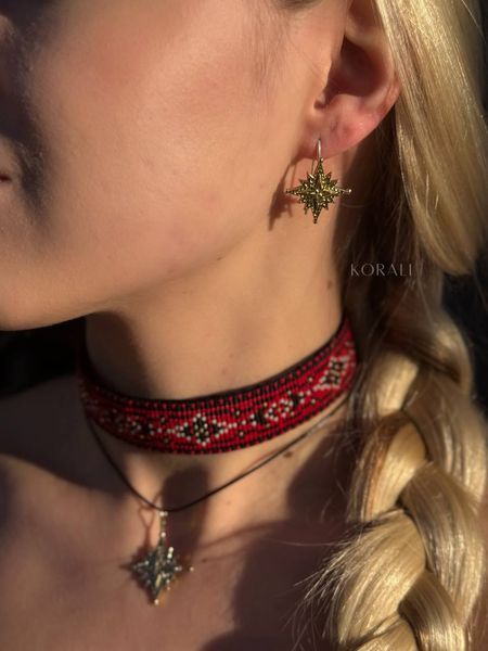 Earrings "Evening Star" brass 2034-8 photo