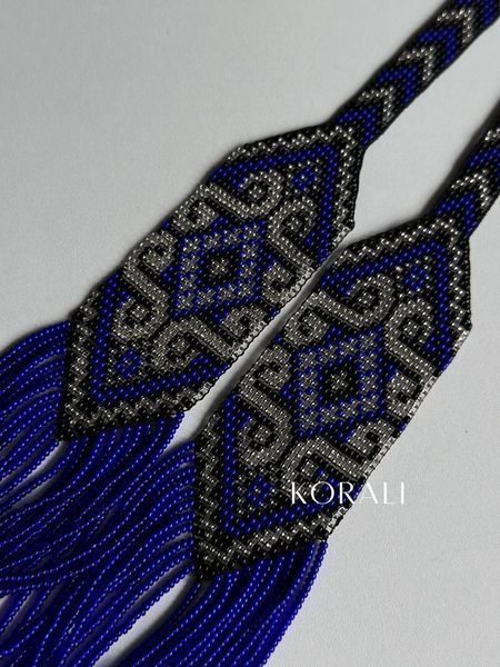Circular necklace "Svarga" blue 81 photo