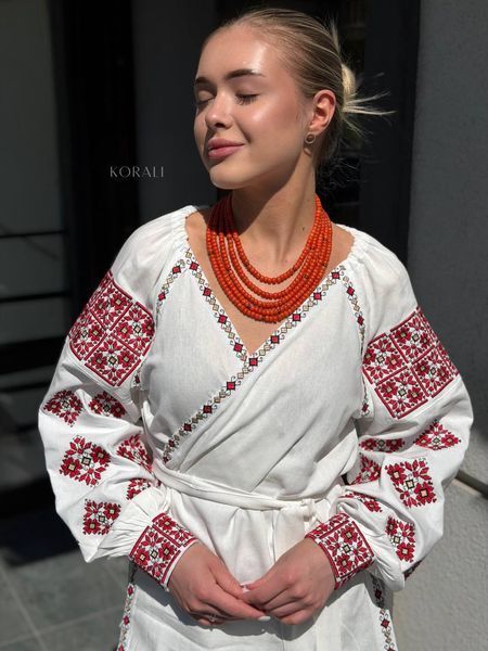 Намисто "Коралова ніжність" з натурального каміння 2282 фото