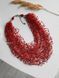 Necklace "Air" red with black splash 353 photo 5