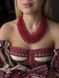 Necklace "Air" red with black splash 353 photo 3
