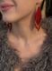 Earrings "Dahlias" red and gold 1088-3 photo 1