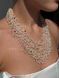 Set "Air" milky necklace and bracelet with pink and green splashes 2478 photo 3