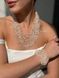 Set "Air" milky necklace and bracelet with pink and green splashes 2478 photo 2