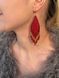 Earrings "Dahlias" red and gold 1088-3 photo 3