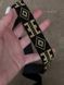 Ribbon necklace "Rune" black with gold 859 photo 2
