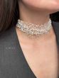 Choker necklace "Air" white 745 photo